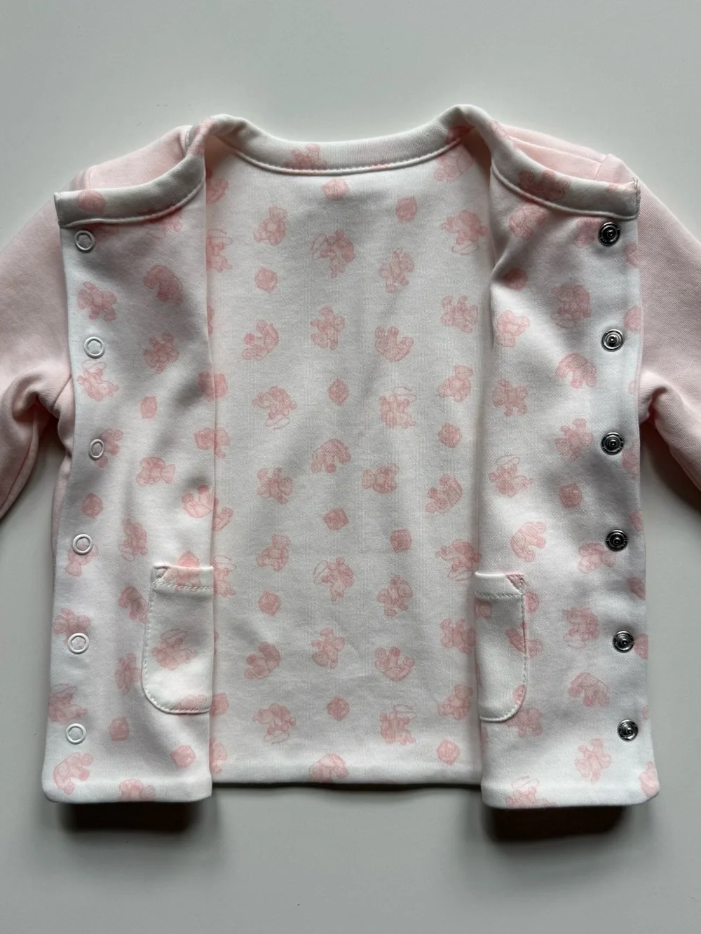Ralph Lauren Baby Girl Pink Reversible Organic Cotton Jacket - Size 6-9M